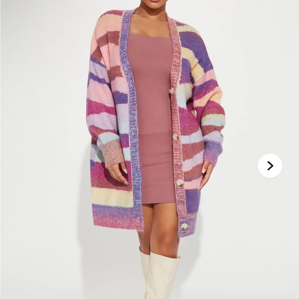 Sunbeam Abstract Stripped Cardigan